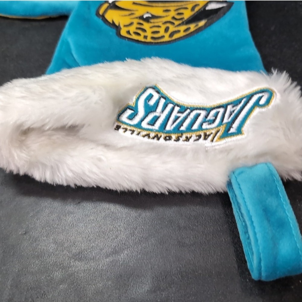 Jacksonville Jaguars NFL Teal Christmas Stocking, Faux Fur Forever Collectible - Picture 4 of 8